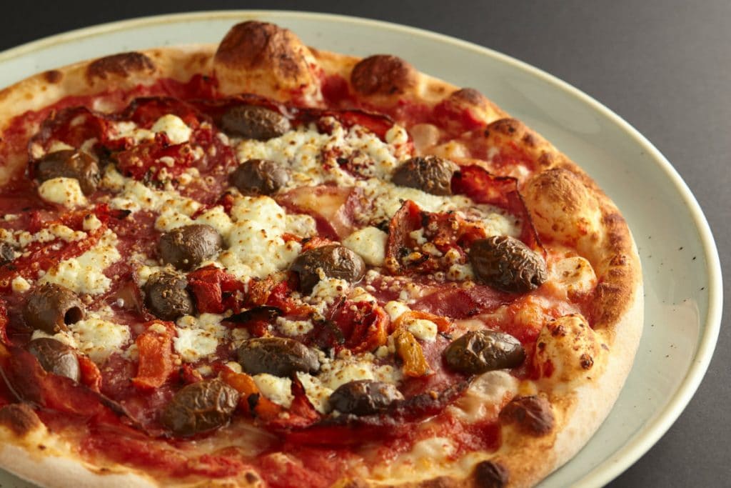 Salami pizza at 11 Inch Pizza