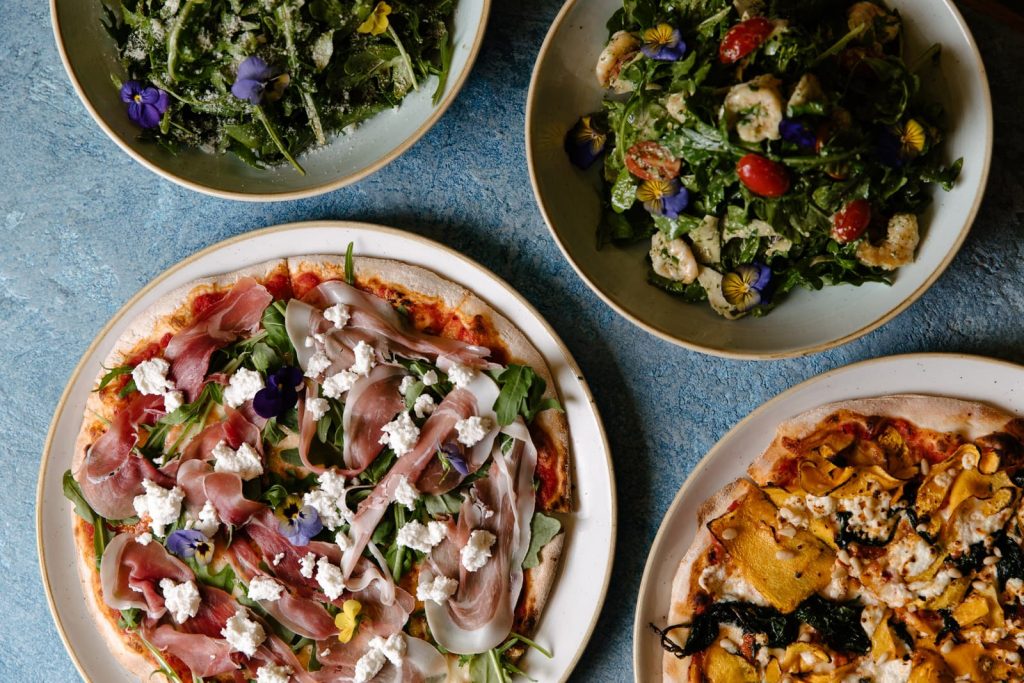 Pizza and Salad at 11 Inch Pizza