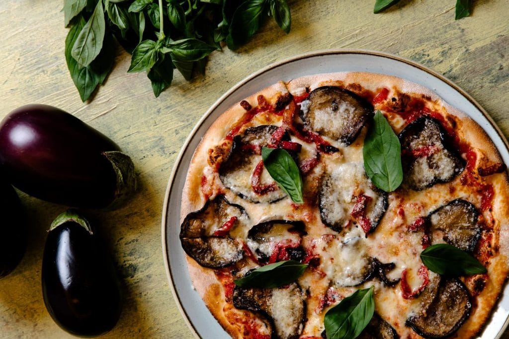 Melanzane Pizza with Grilled Eggplant