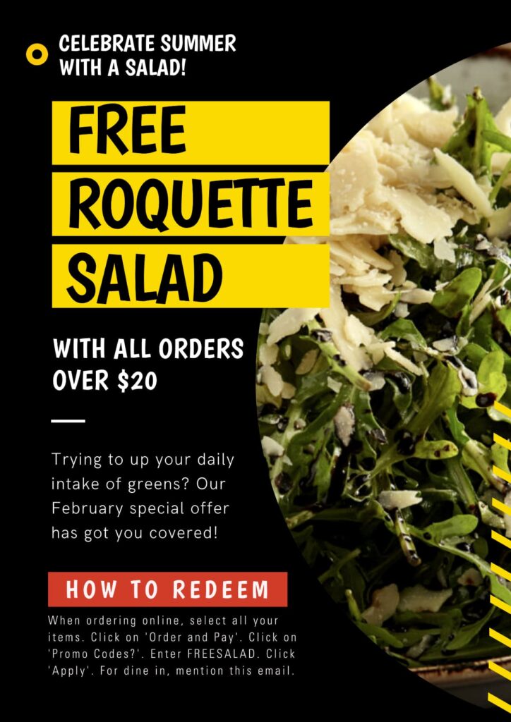 Free Roquette Salad