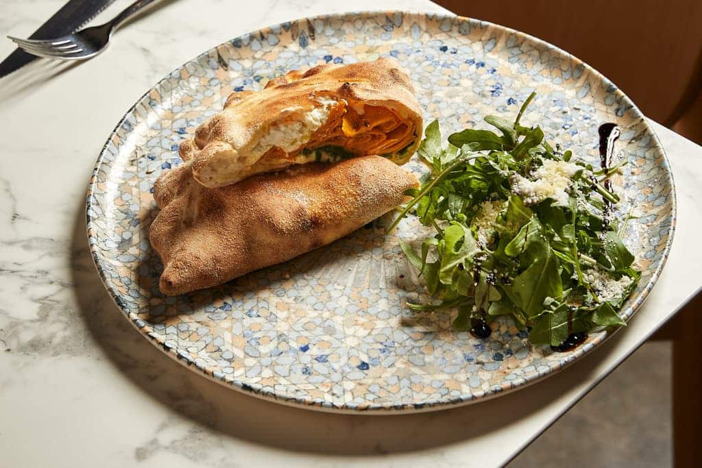 calzone on a plate