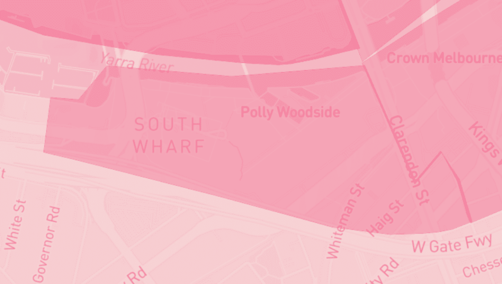 Delivery Areas - South Wharf