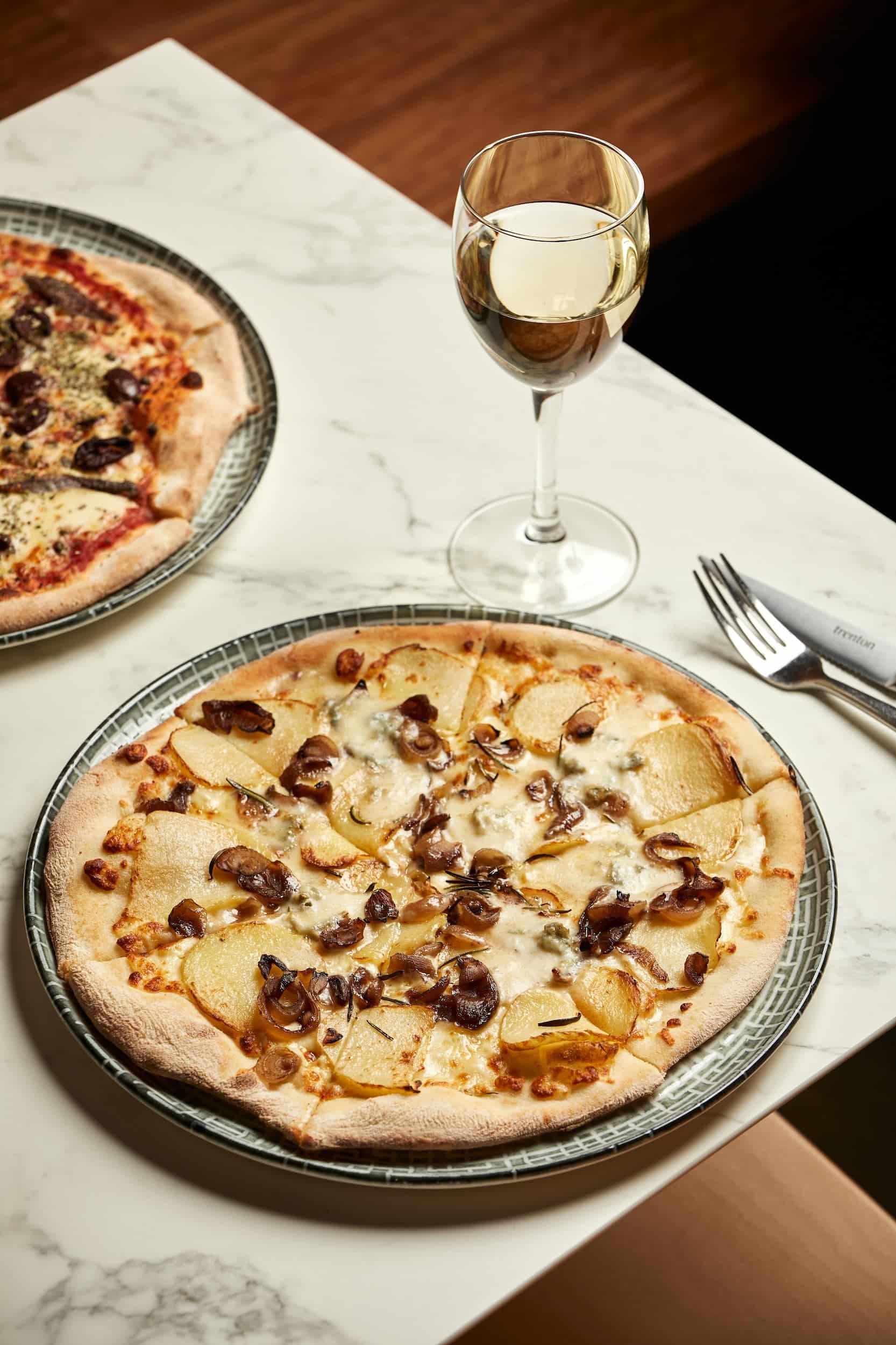 Patata potato and rosemary pizza at 11 Inch Pizza Melbourne.
