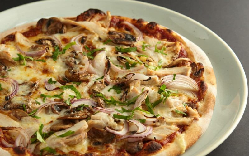 BBQ Chook pizza at 11 Inch Pizza