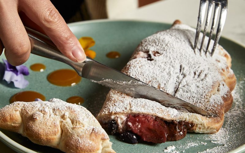 Chocolate dessert calzone served at 11 Inch Pizza Melbourne.