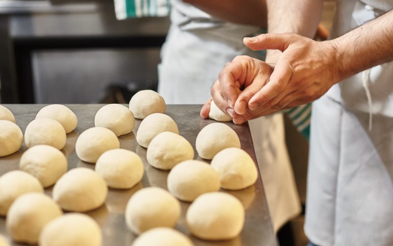 Kneading dough